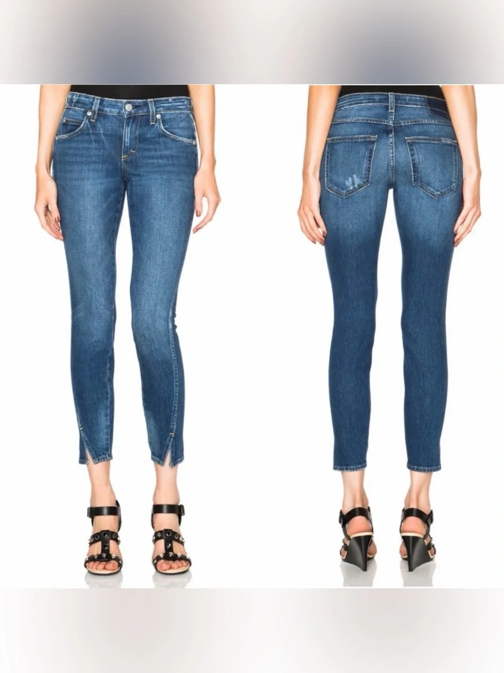 AMO‎ The Twist True Blue Skinny Crop Jeans